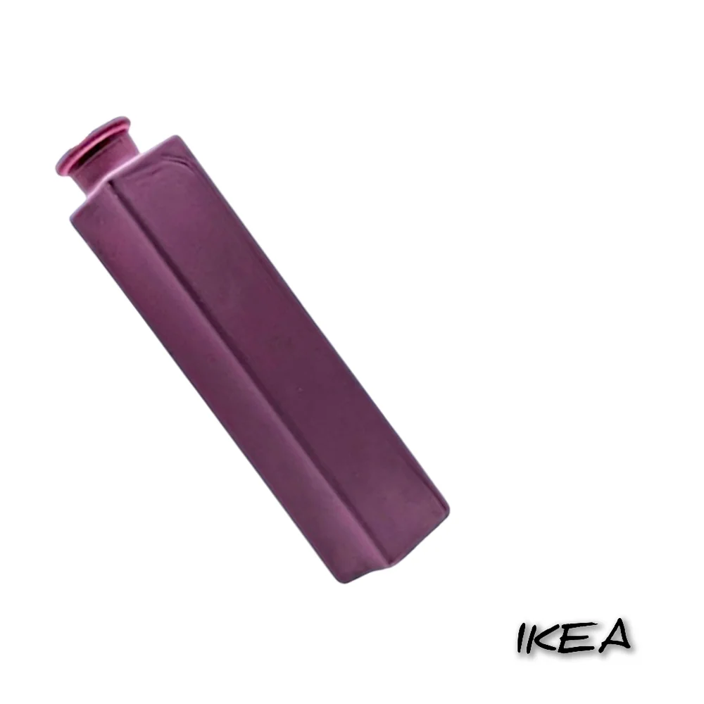 IKEA Tall Rectangular Glass Vase in Plum / Dark Pink 8